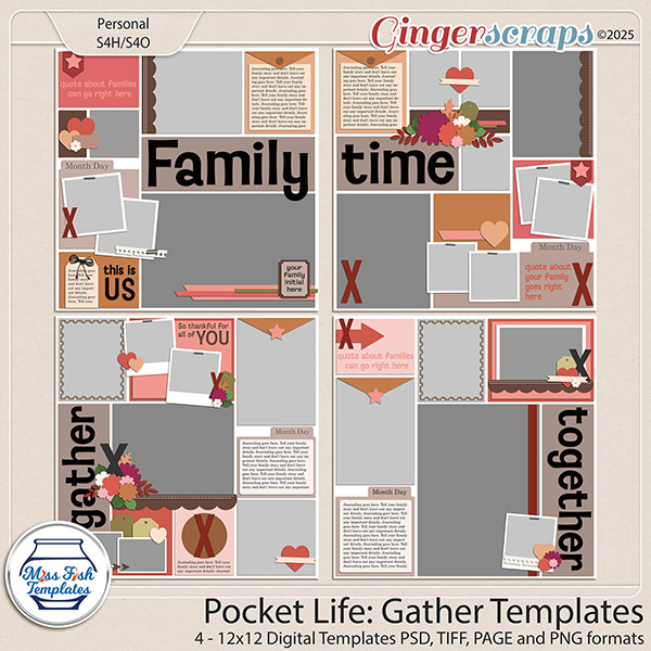 Pocket Life: Gather Templates by Miss Fish