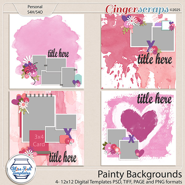 Painty Background by Miss Fish Templates