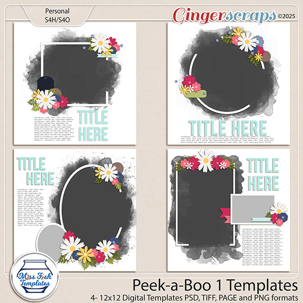 Peek-A-Boo Blends Templates by Miss Fish