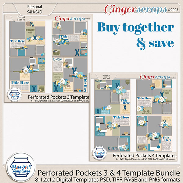 Perforated Pockets 3-4 Bundle by Miss Fish