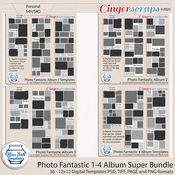 Photo Fantastic Album 1-4 Super Bundle by Miss Fish