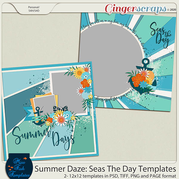 Summer Daze: Seas The Day Templates by Miss Fish