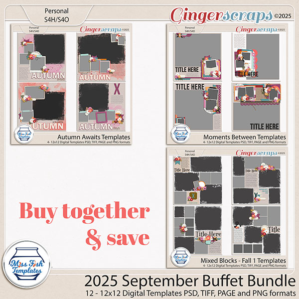 2025 September Buffet Template Bundle by Miss Fish