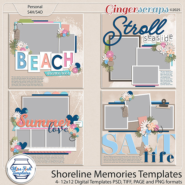 Shoreline Memories Templates by Miss Fish 