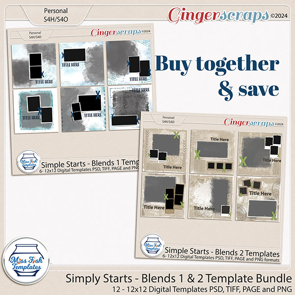 Simple Starts Blends 1 & 2 Template Bundle by Miss Fish