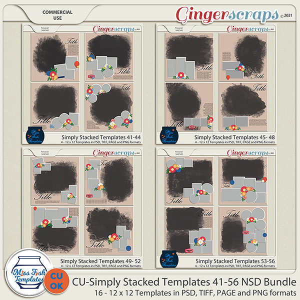 CU - Simply Stacked Templates 41-56 Bundle by Miss Fish