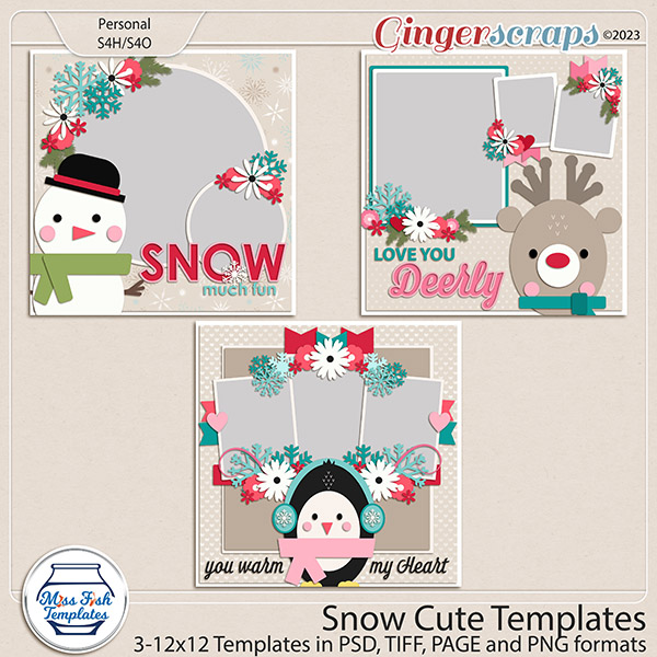 Snow Cute Templates by Miss Fish