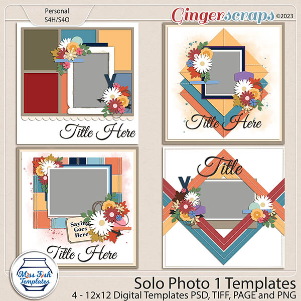 Solo Photo Templates by Miss Fish