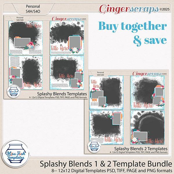 Splashy Blends 1 & 2 Template Bundle by Miss Fish