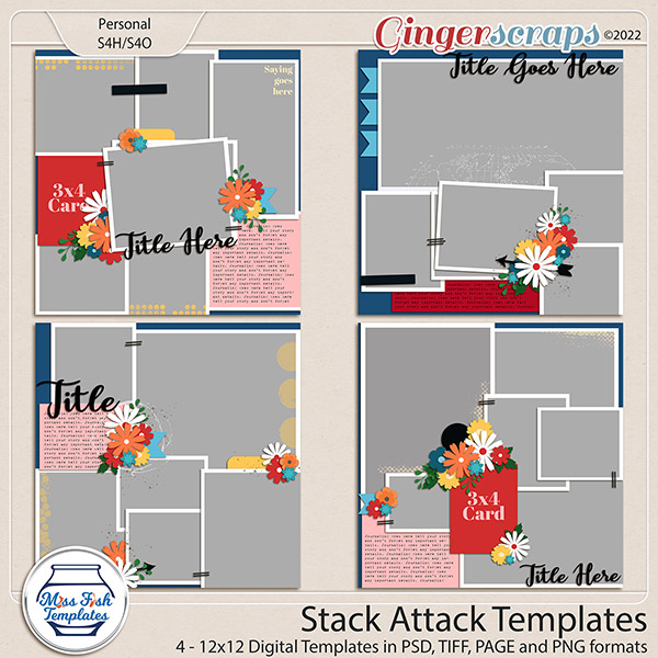 Stack Attack Templates 1 by Miss Fish