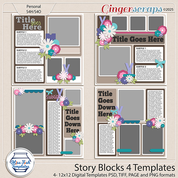 Story Block 4 Templates by Miss Fish