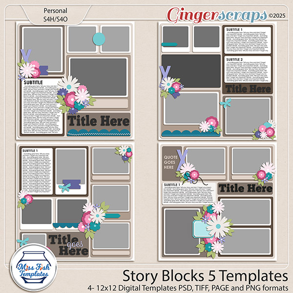 Story Block 5 Templates by Miss Fish