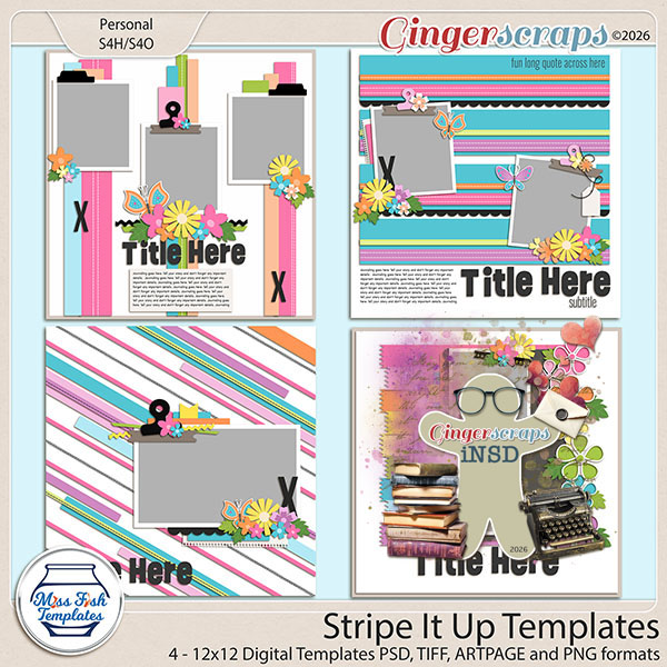 Stripe It Up Templates by Miss Fish