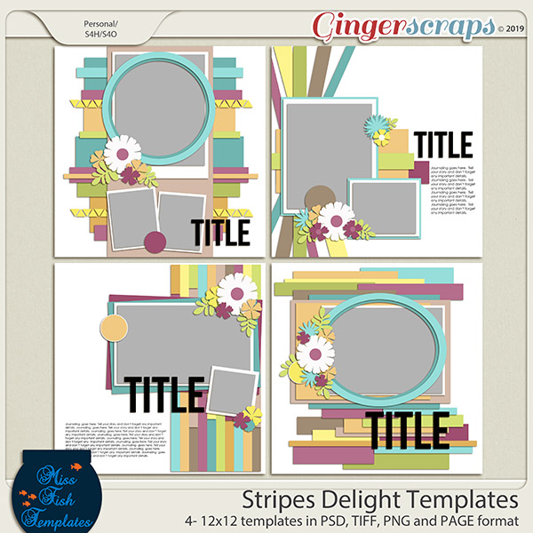 Stripes Delight Templates by Miss Fish