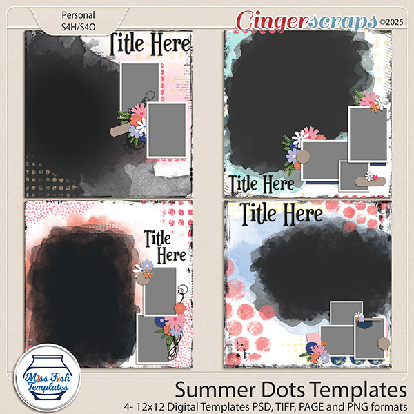 Summer Dots Templates by Miss Fish
