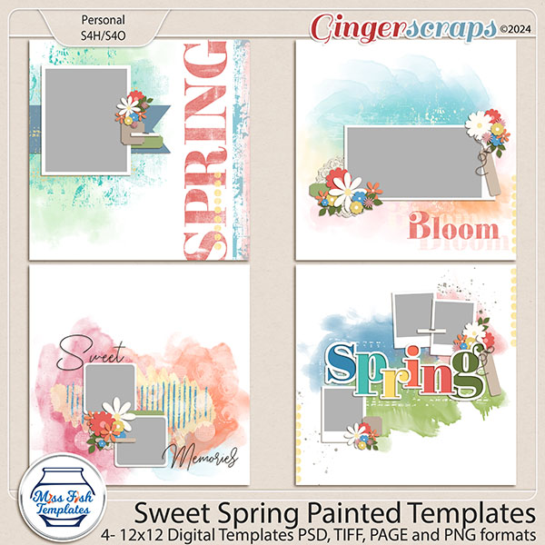 Sweet Spring Painted Templates by Miss Fish