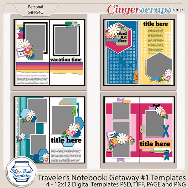 Travelers Notebook: Getaway #1 Template by Miss Fish