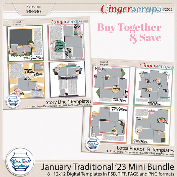 January Traditional '23 Mini Bundle by Miss Fish