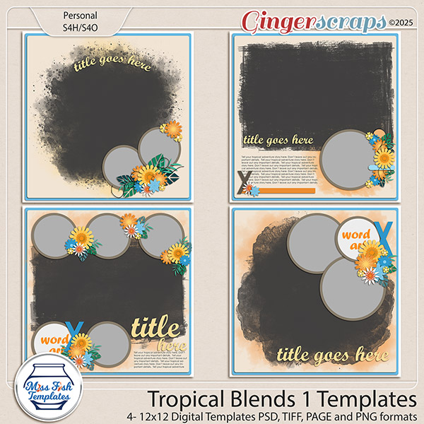 Tropical Blends Templates by Miss Fish