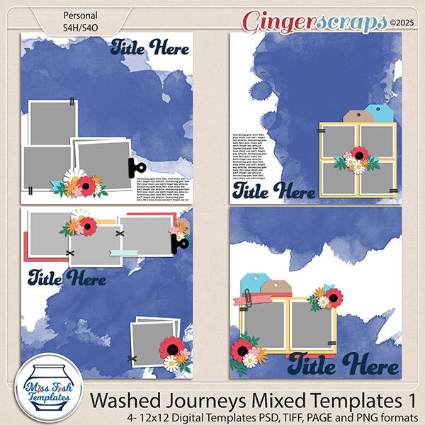Washed Journeys Mixed 1 Templates by Miss Fish