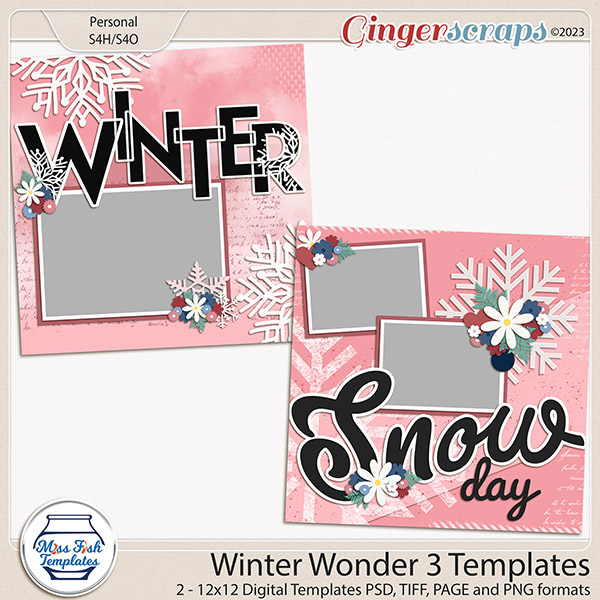 Winter Wonder 3 Templates by Miss Fish
