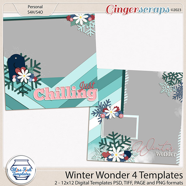 Winter Wonder 4 Templates by Miss Fish