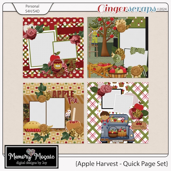 Apple Harvest Quick Page Set by Memory Mosaic