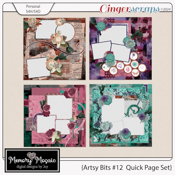 Artsy Bits #12 Quick Page Set by Memory Mosaic