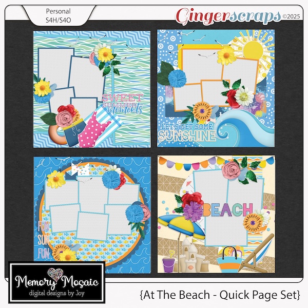 At The Beach Quick Page Set by Memory Mosaic