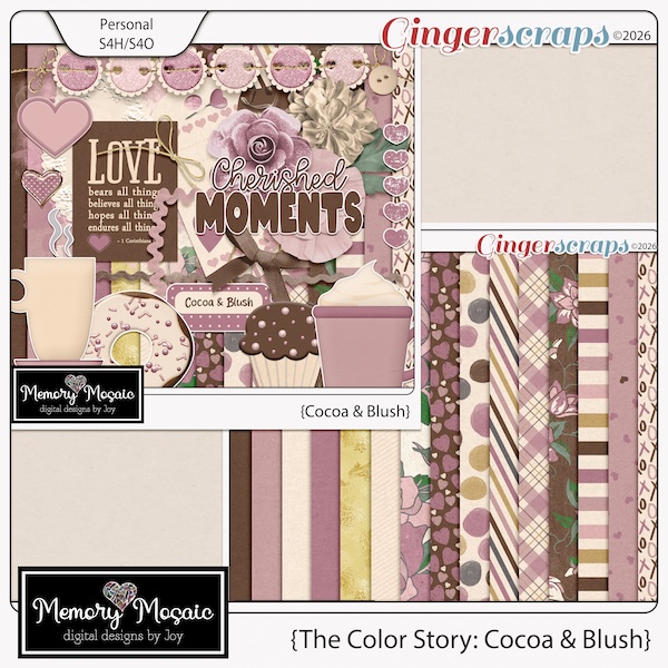 The Color Story: Cocoa & Blush by Memory Mosaic