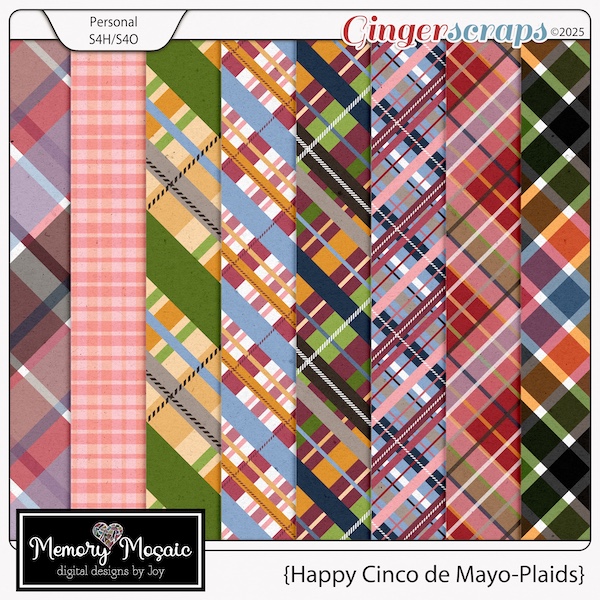 Happy Cinco de Mayo-Plaids by Memory Mosaic