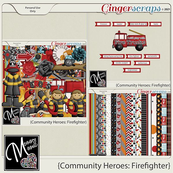 Community Heroes - Firefighter by Memory Mosaic