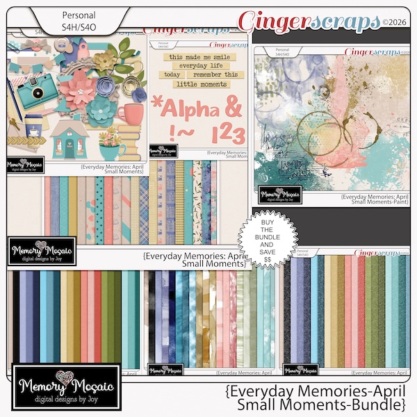 Everyday Memories: April-Small Moments Bundle by Memory Mosaic