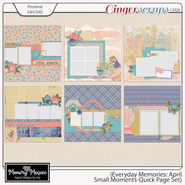 Everyday Memories: April Small Moments - Quick Page Set by Memory Mosaic