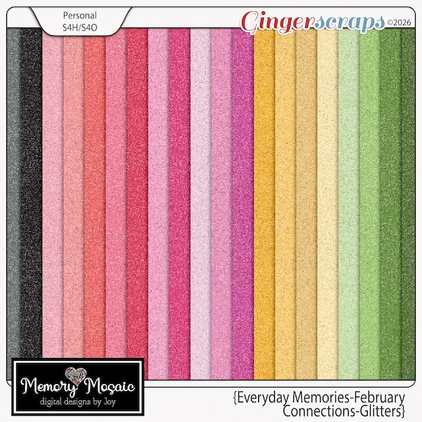 Everyday Memories-February: Connections-Glitters by Memory Mosaic