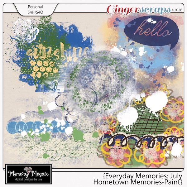 Everyday Memories: July-Hometown Memories Paint by Memory Mosaic