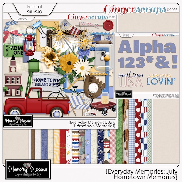 Everyday Memories: July-Hometown Memories by Memory Mosaic