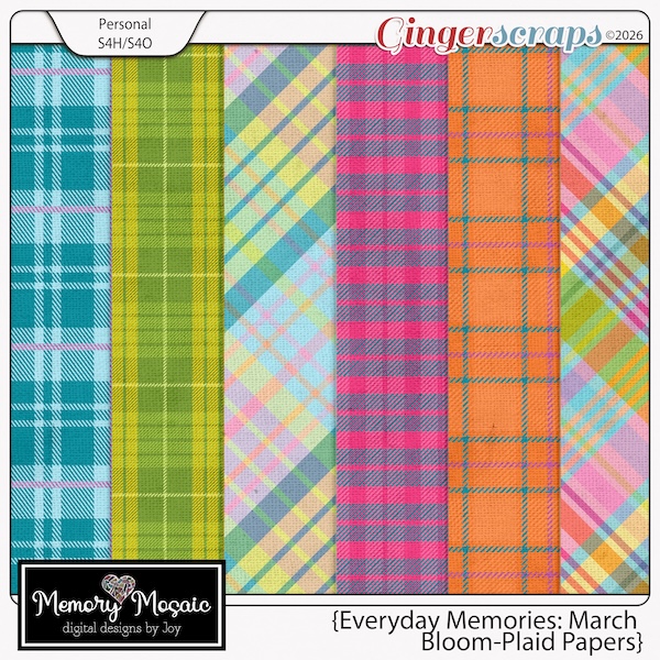 Everyday Memories-March Bloom: Plaids by Memory Mosaic