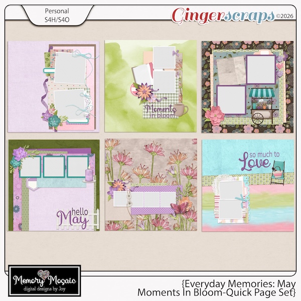 Everyday Memories-May Moments In Bloom Quick Pages by Memory Mosaic