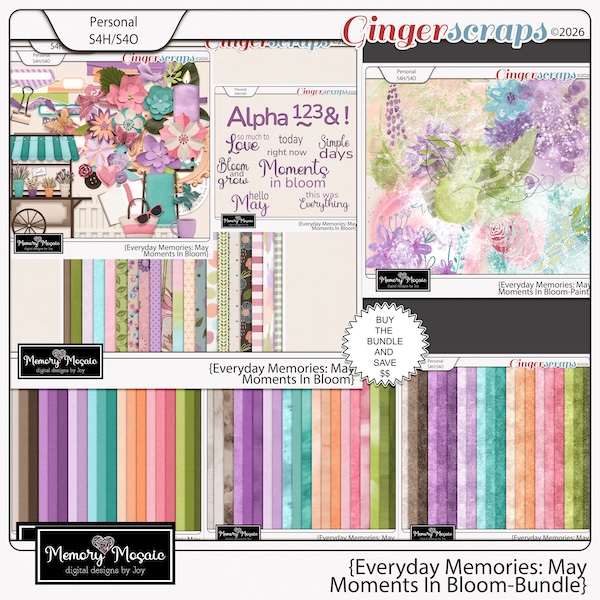 Everyday Memories: May-Moments In Bloom Bundle by Memory Mosaic