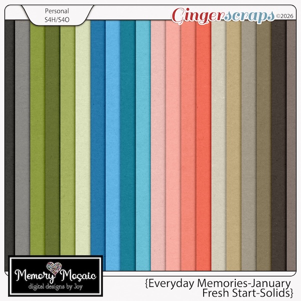 Everyday Memories-January: Fresh Start Solids by Memory Mosaic