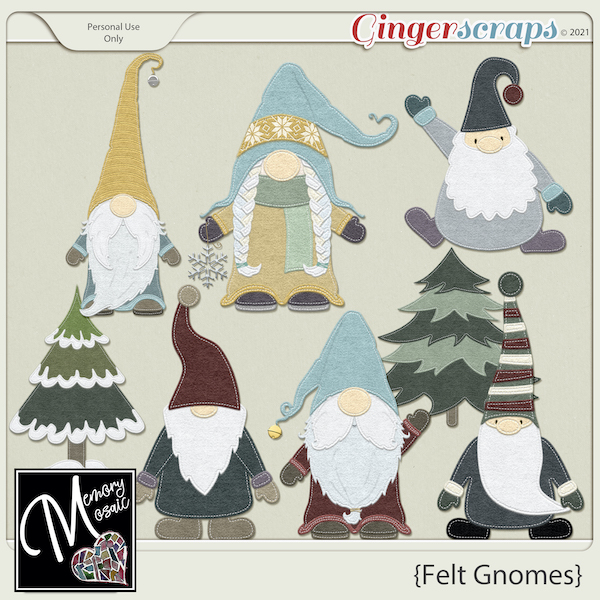 Felt Gnomes by Memory Mosaic