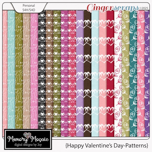 Happy Valentine's Day-Patterns by Memory Mosaic