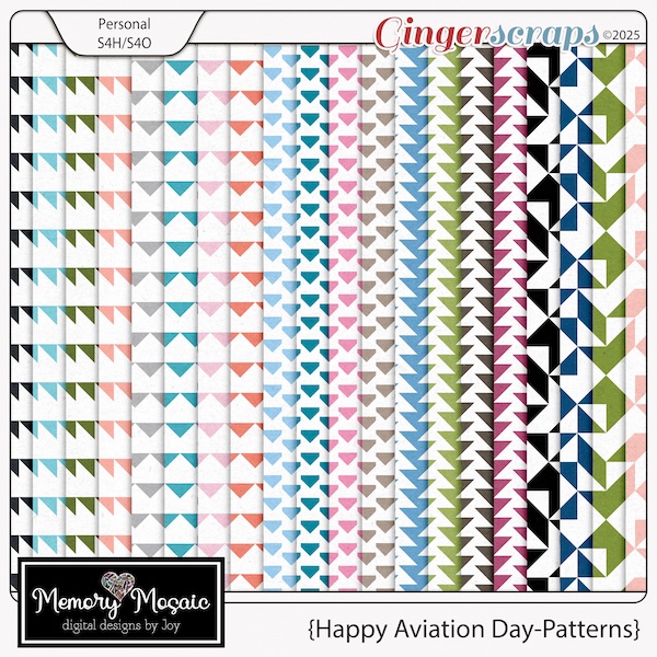 Happy Aviation Day Patterns by Memory Mosaic