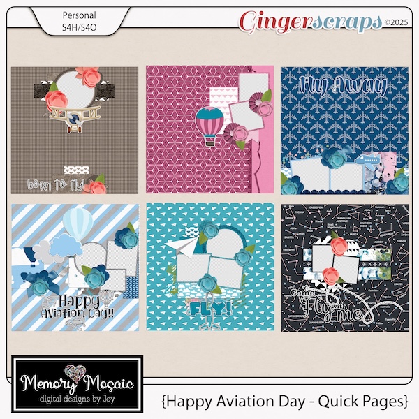 Happy Aviation Day Quick Page Set