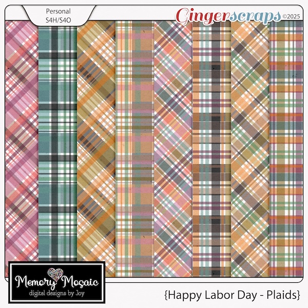 Happy Labor Day - Plaids by Memory Mosaic