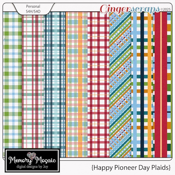 Happy Pioneer Day Plaids by Memory Mosaic