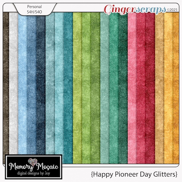 Happy Pioneer Day Glitters by Memory Mosaic