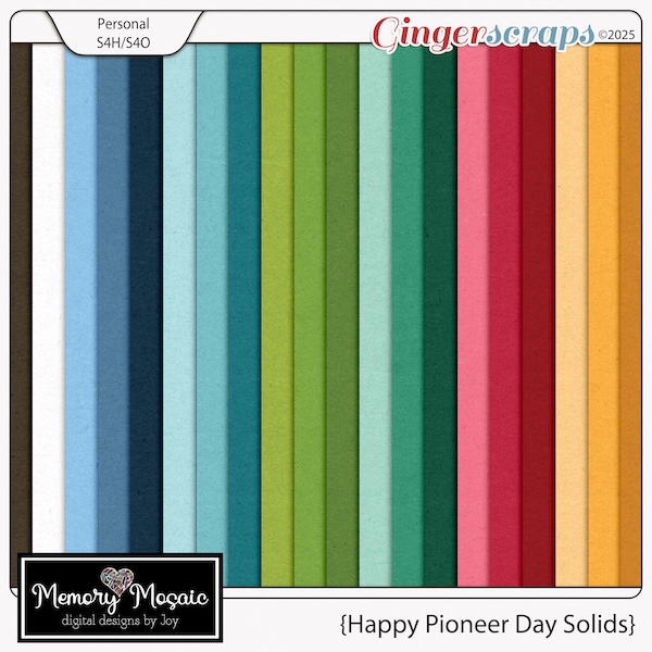 Happy Pioneer Day Solids by Memory Mosaic