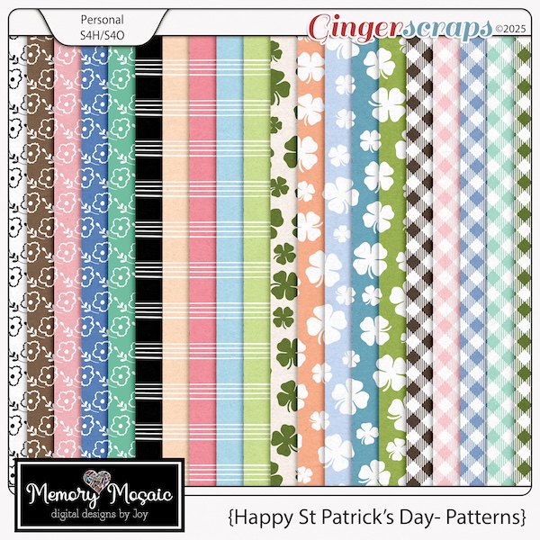 Happy St Patrick's Day-Patterns by Memory Mosaic